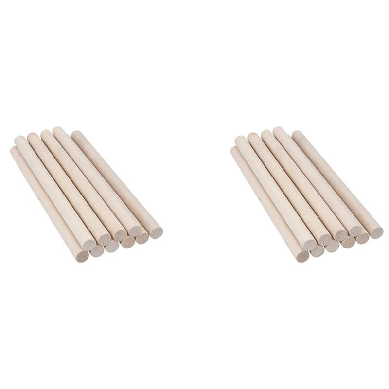 100Pcs Wooden Dowel Rods Unfinished Wood Dowels, Solid Hardwood Sticks for Crafting, Macrame, DIY & More, Sanded Smooth. 