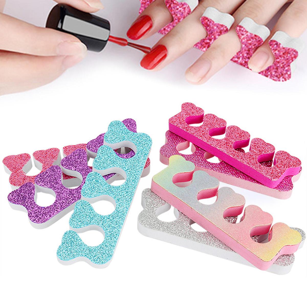 100pcs Gradient Color Toe Separators Easy to Use Beautiful Design Multifunctional Toe Splitters for Southeast Asian Buyers
