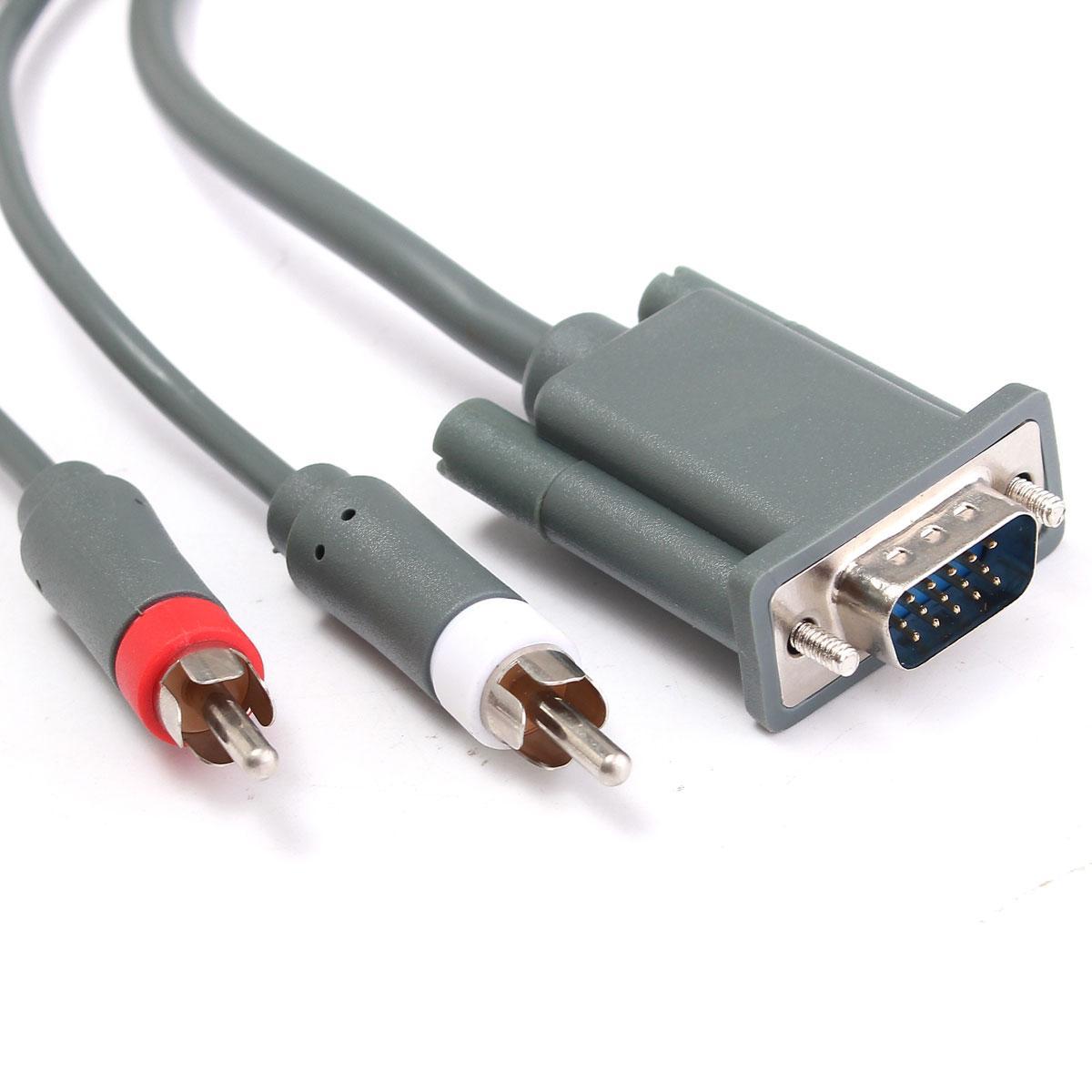 1.8M X-BOX360 VGA + 2RCA audio / video signal cable wire core material: bare copper cores: 11 cores Sheath material: PVC Color: Gray. 