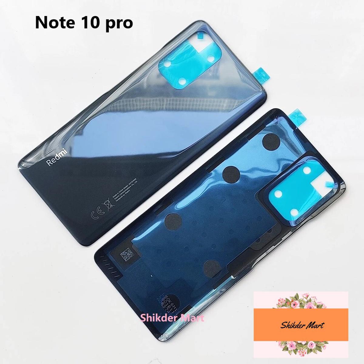Backshell For Xiaomi Redmi Note 10 Pro Battery Cover Door Back Housing Rear Case Note10 Pro Battery Door Replacement Parts-Onyx Gray