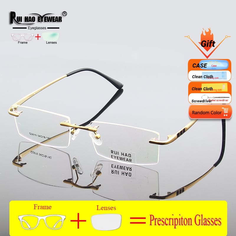 yopia rescription Eyeglasses mize esin Lenses lasses rogressie Spectacles ni imless lasses Frame 2619
