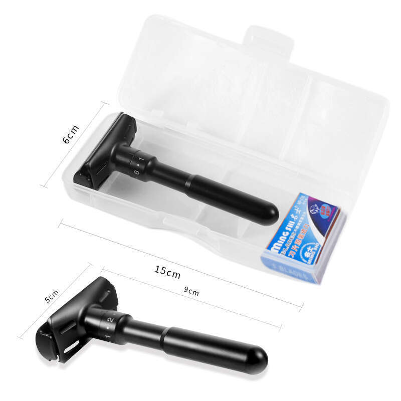 Mingshi Black S2000 Manual Men's shaver Adjustable Sharpness Razor Delivery Storage Box. 