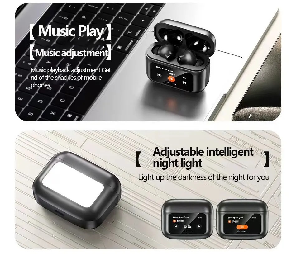 Awei T56 ANC Earbuds With LED Display. 