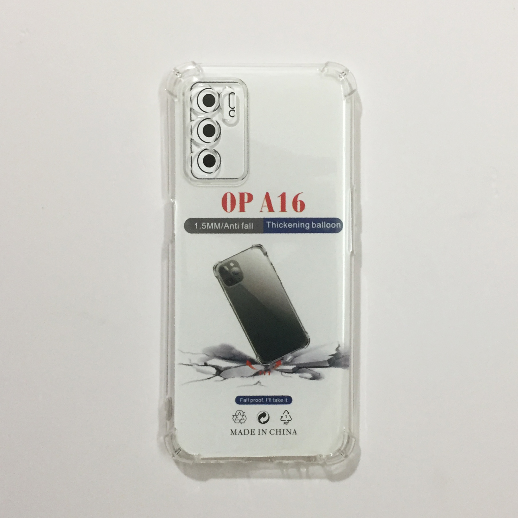 Oppo A16 Soft Silicone Transparent Back Cover.