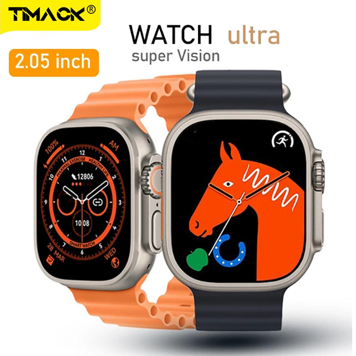 Timack® T800 Ultra Smart Watch 1.99" HD Full Touch Screen Men Women Bluetooth Call 44*38*13mm Magnetic Wireless Charging Custom Picture Smartwatch for IOS Android. 