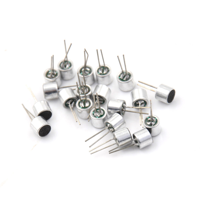 20Pcs Electret Microphone Inserts 6050 with PCB Pins Condenser Encounter. 