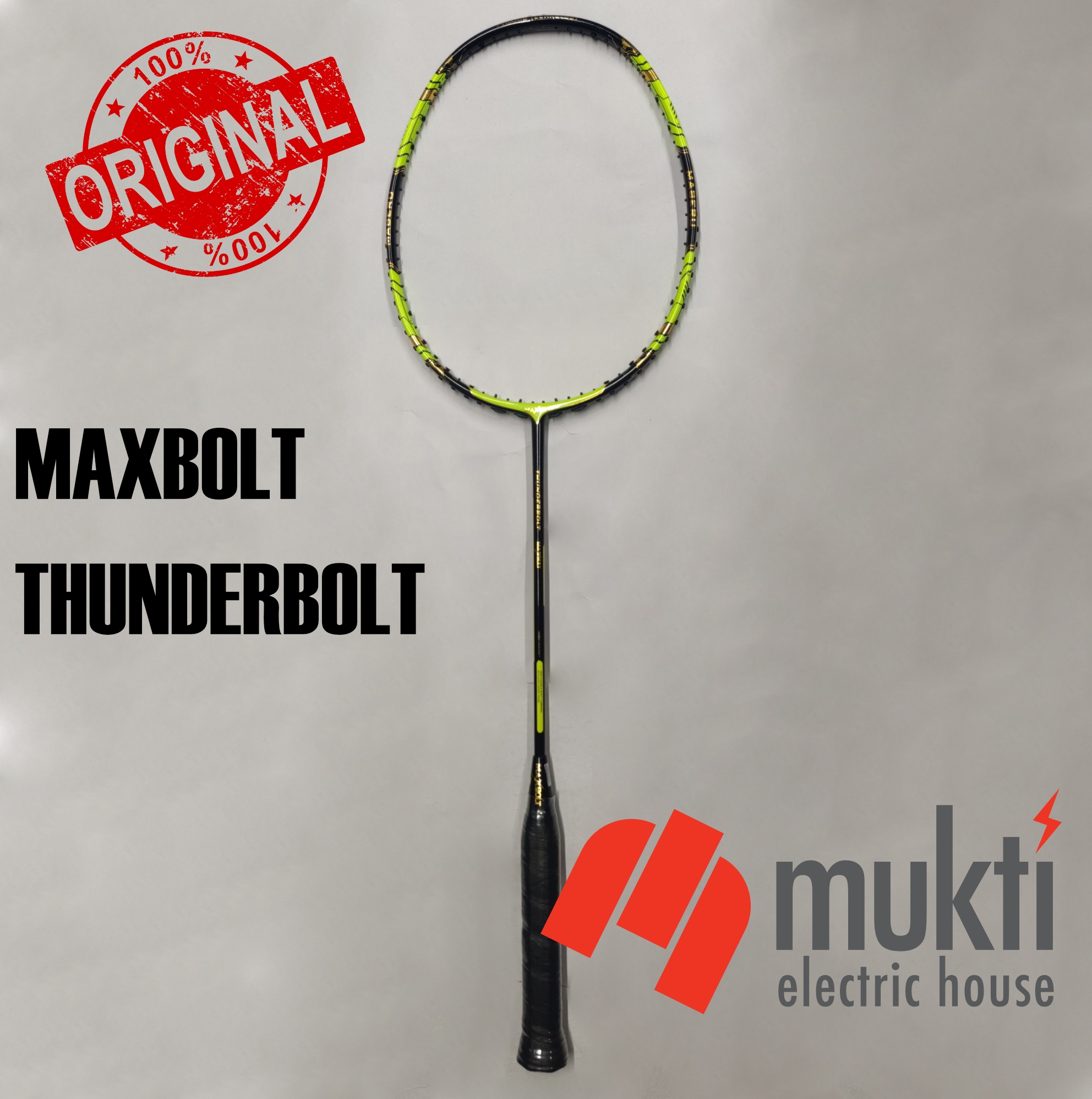 Korea Imported MAXBOLT THUNDERBOLT Unstrung Badminton Racket Bat. 