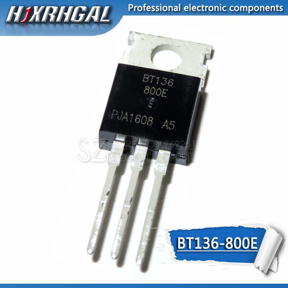 2Pcs- BT136-600D BT136 TRIAC 4A 600V Three Terminal TO-220 Electronics Components Parts Electrical Circuitry & Parts