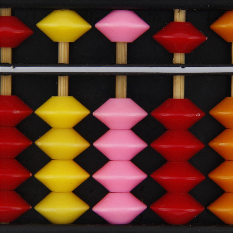 6X Portable Plastic Abacus Arithmetic Abacus Calculation Tool