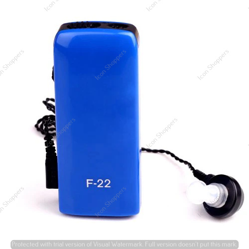 Siemens  F-22 Nano Pocket Type High Quality Hearing Aid Digital Audio Sound amplifier Hearing Machine with 8 Step adjustable volume (Blue). 