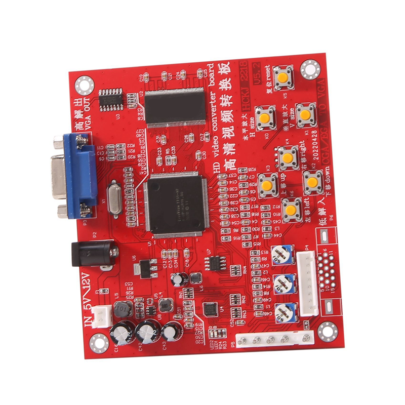 3X Arcade Game HD RGBS to VGA CVBS Arcade Board Game Video Converter for LCD CRT Monitor Game Console Accessories. 