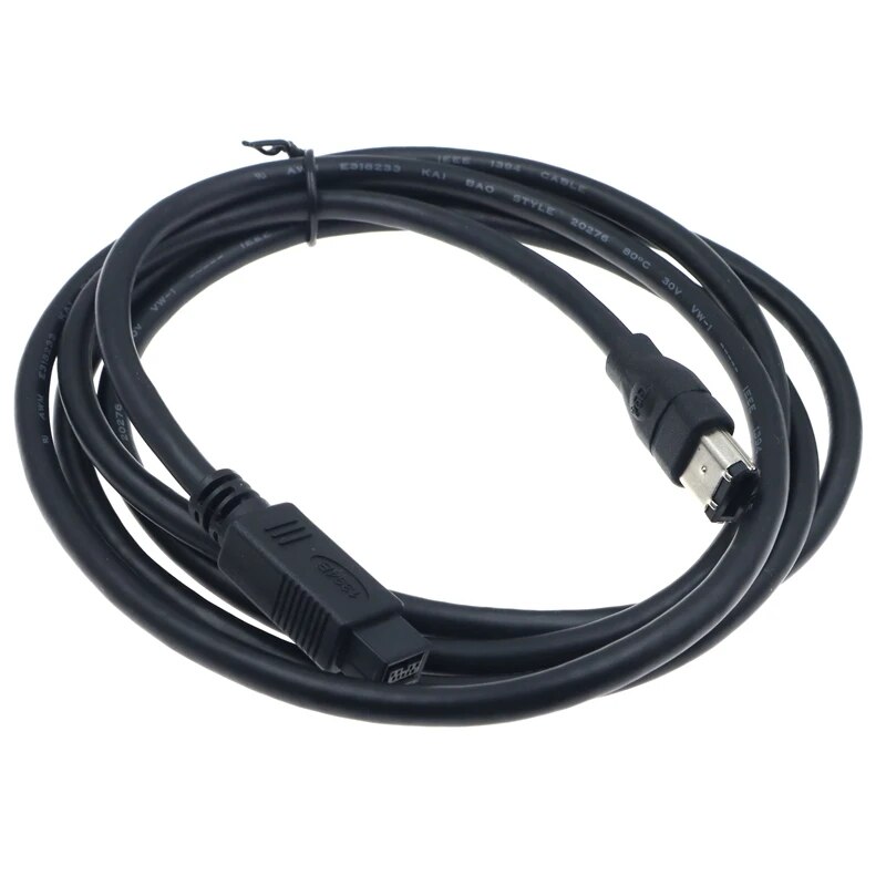9 PIN to 6 PIN IEEE 1394B FireWire 800 To 600 Data Cable For Digital Cameras, Sound Cards And Other Equipment. 