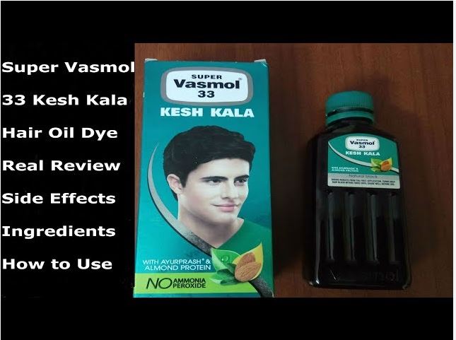Super Vasmol 33 Hair Oil Kesh Kala Black Color - 100ml (Indian formula). 