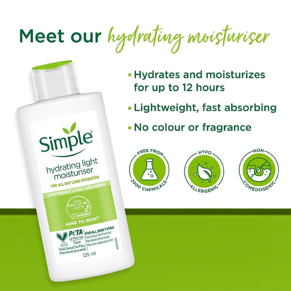Simple Kind to Skin Hydrating Light Moisturiser - 125 ml. 