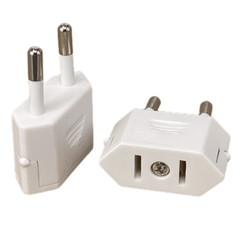 Euro Plug Adapter Power Converter JP CN US To EU Sockets Type C Plug Adapter US To EU AC Electrical Adapters 2 Round AC Outlet. 