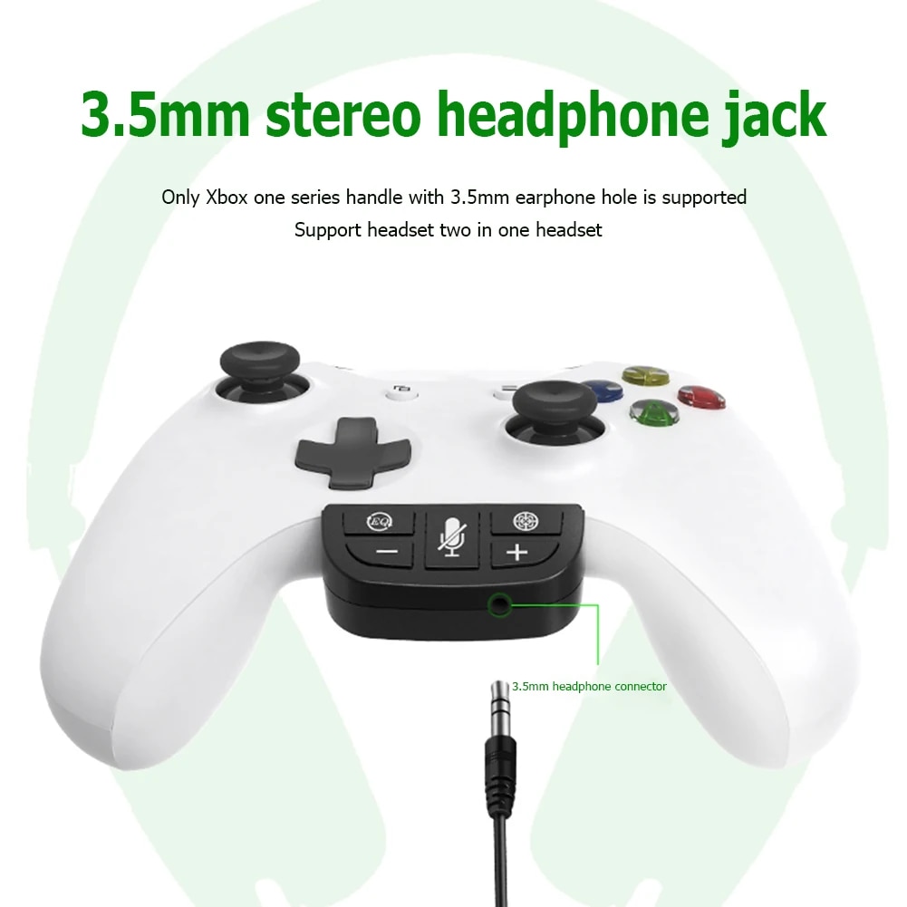 Headphone Game Controller Sound Enhancer for Xbox One S/X/XSX/XSS/ELITE/ELITE2 Gamepad Headset Adapter with 3.5mm Audio Jack. 
