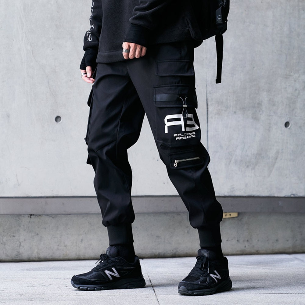 Harajuku Pants Men Black Jogger 