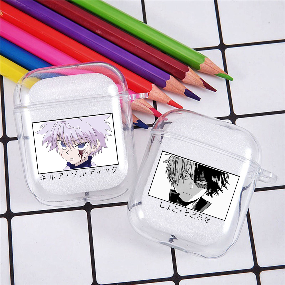 Anime Figures Soft Tpu Silicone Case For 2 1 Levi Killua Gon Bakugou Transparent Wireless Bluetooth Earphone Box Cover. 