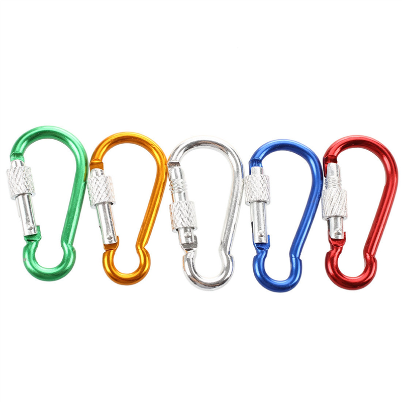 30Pcs Assorted Color Aluminum Alloy Carabiner Clip Hook Bottle Holders