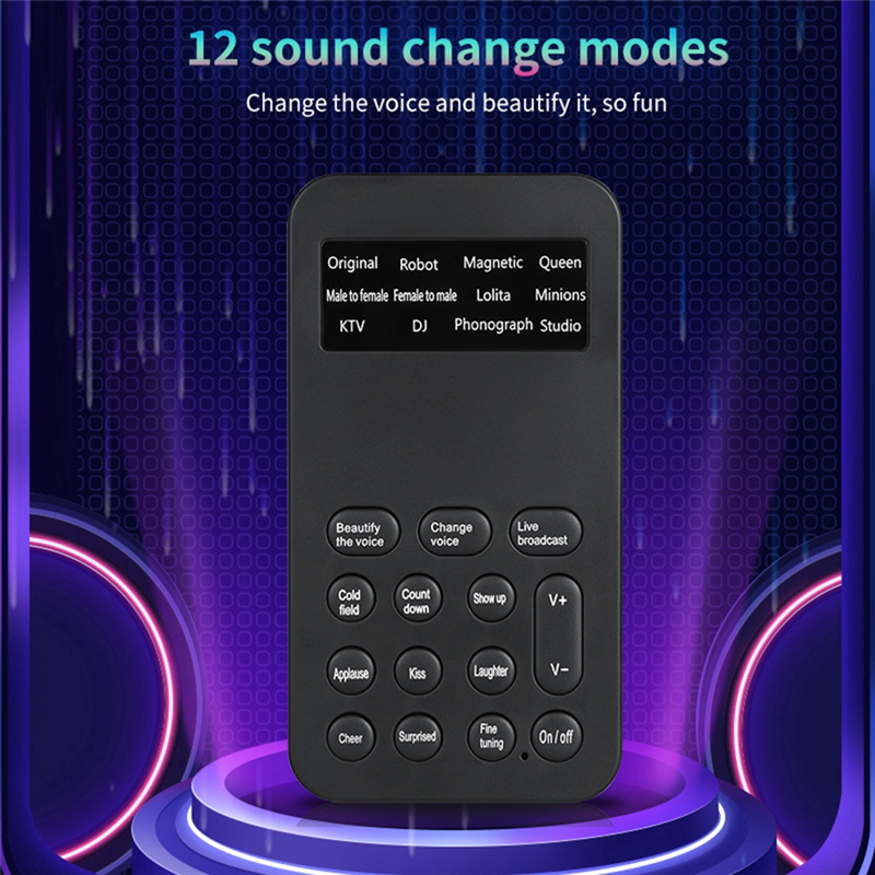 S9 Voice Changer 12 Voice Changing Modulator with Adjustable Voice Functions Phone Computer Sound Card Mic Tool, Fine Workmanship. 