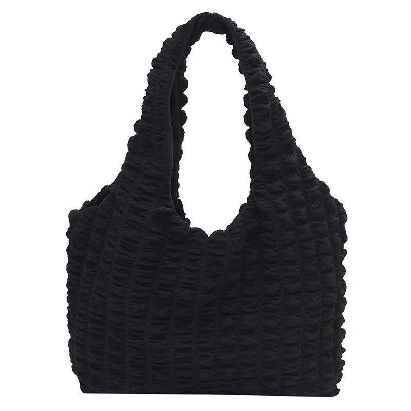 2023 New Summer Korean Ins Girly Cloud Puff Flower Shoulder Bag Canvas Simple Handbag. 