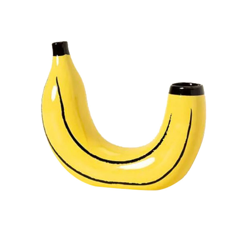 Simple Banana Vase Resin Artifact Planter Vase Flower Arrangement Vase Living Room Dining Room Decoration Ornaments with Frame