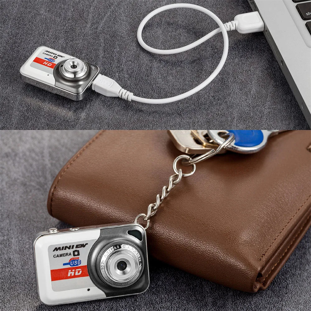 X6 Digital HD Camera Mini Thumb Camera With Keychain Mic Support TF Card DV Cam For Teens Students Kids. 