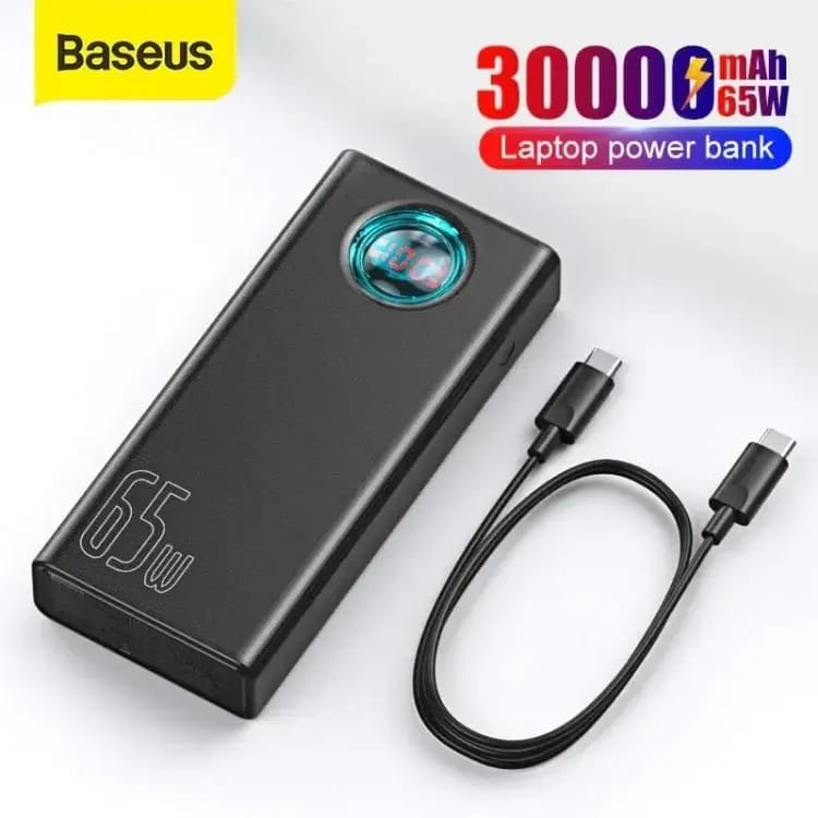Baseus Power Bank Amblight 30000mAh 65W Digital Display Quick Charge for All Laptops & Phone | 6 Months Official Warranty by TRONZZ.com