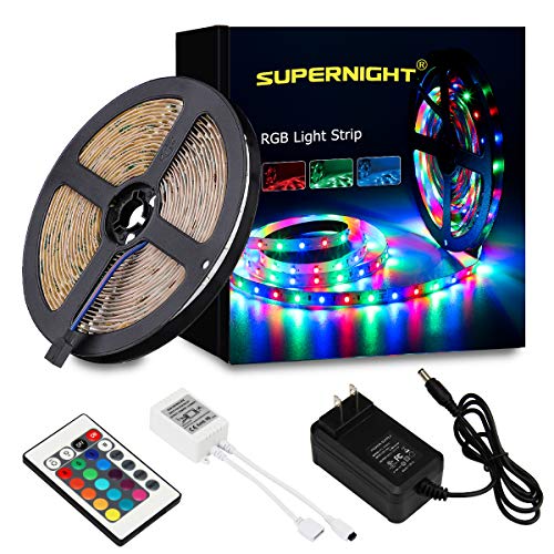 RGB LED Strip Light 16 Colors 16 Feet Led Strip Light Color Changing Mood Lighting Remote Control. 