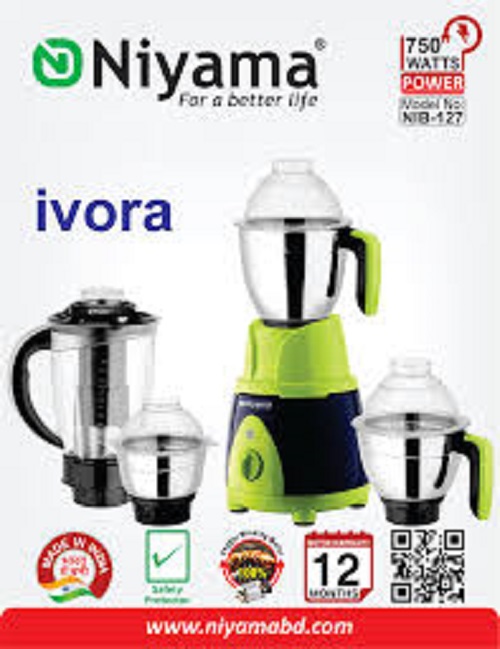 Blender and Mixer Grinder 4 in 1 Niyama ivora 750 Watts