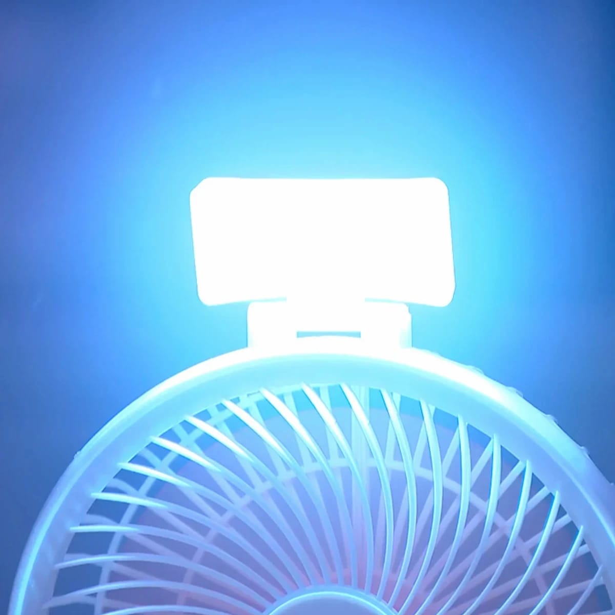 ZT 329 RECHARGEABLE TABLE FAN WITH LED LIGHT. 