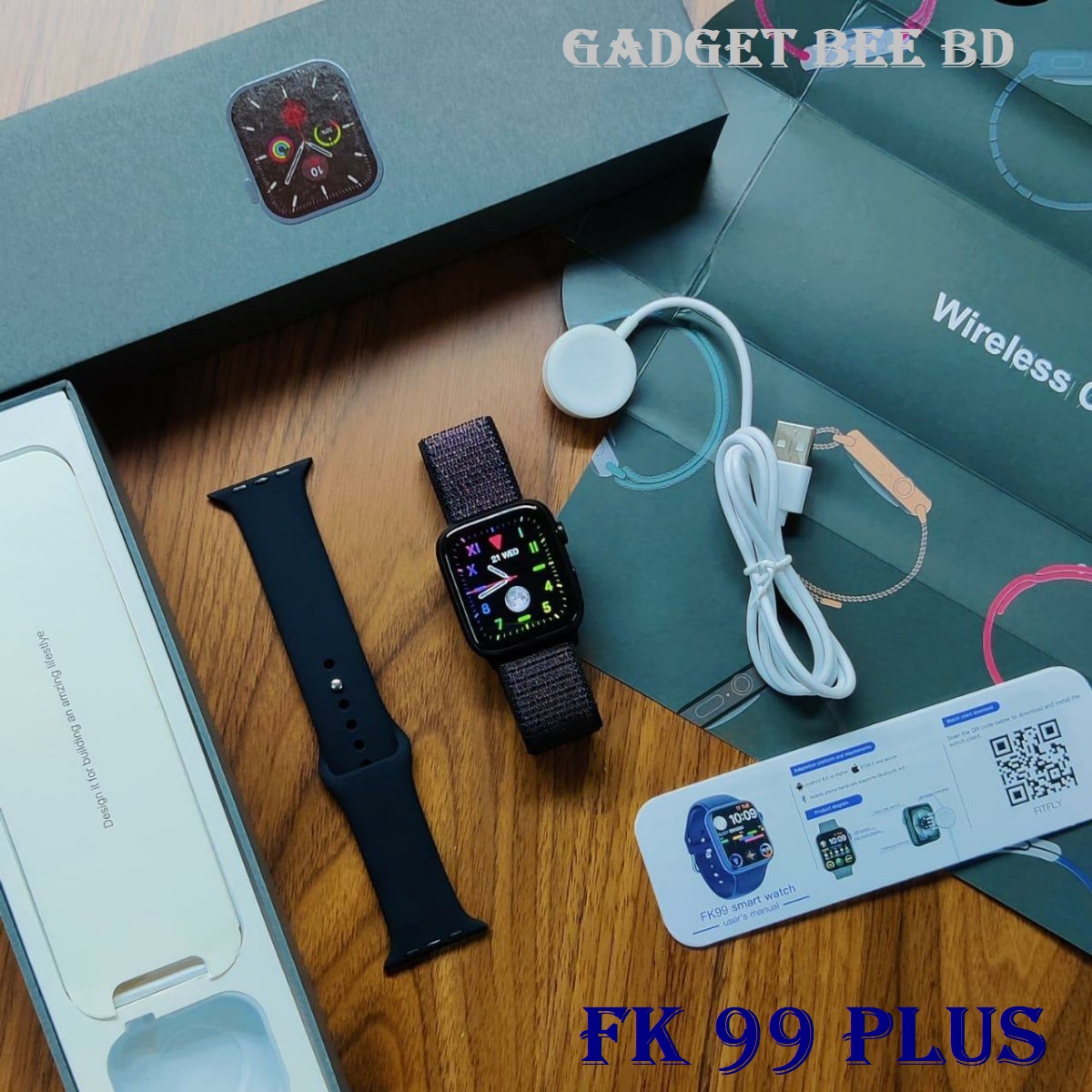 IWO FK99 Plus Smart Watch Wireless Charging Heart Rate Monitor Clock  Bluetooth Call Smartwatch: Buy Online at Best Prices in Bangladesh |  Daraz.com.bd