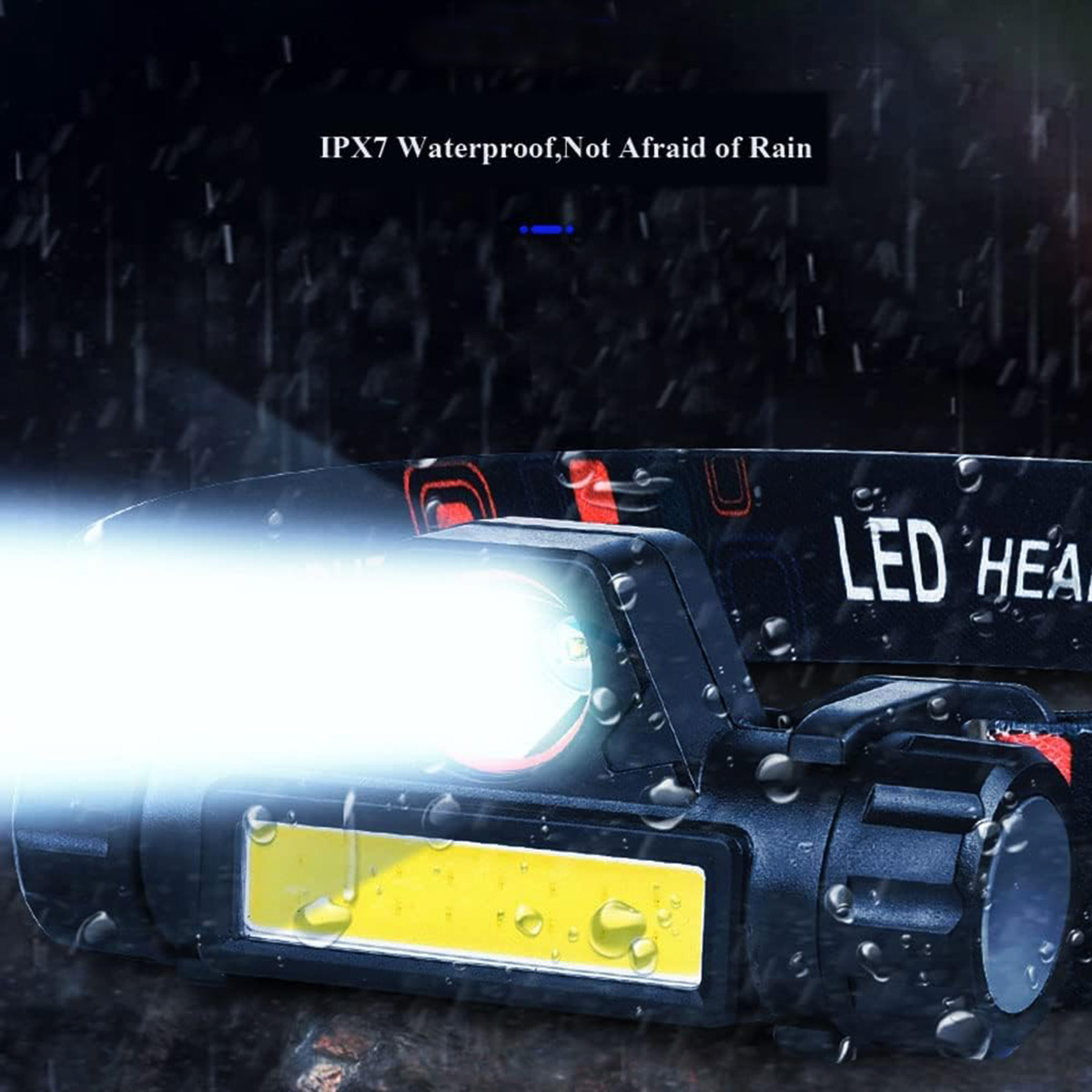 Rechargeable head lamp with usb charging high power. 