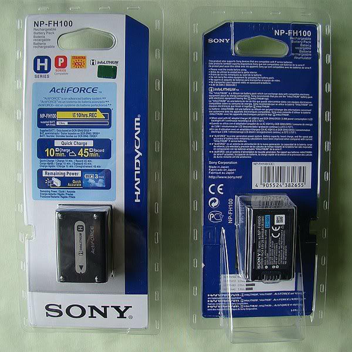 Sony NPFH100 InfoLITHIUM H Series Rechargeable Battery Pack