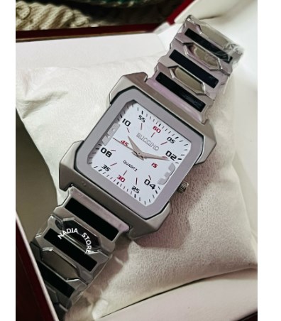 Analog Luxury Men's Watch with Illuminated Hands and Stainless Steel Strap