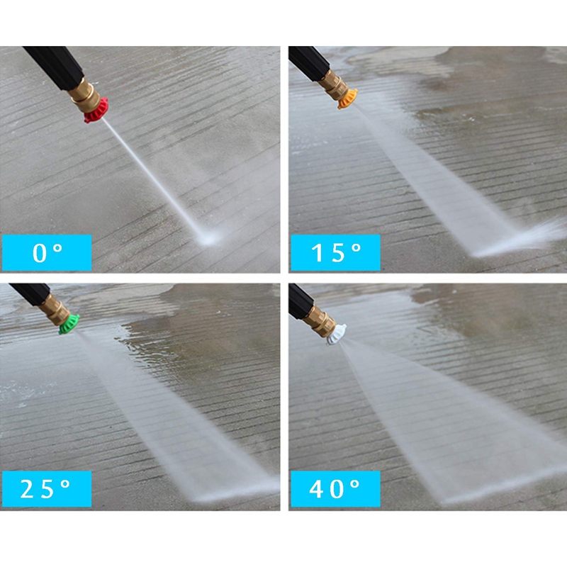 BRADOO- 7x High Pressure Washer Kit, 7 Power Washer Spray Nozzle Tips,1/4 Inch 4500 Psi (2.5 Gpm) & 5Pcs Pressure Washer Spray Nozzles 1/4 Quick Connection Spray Tip Set (4.0 Gpm). 