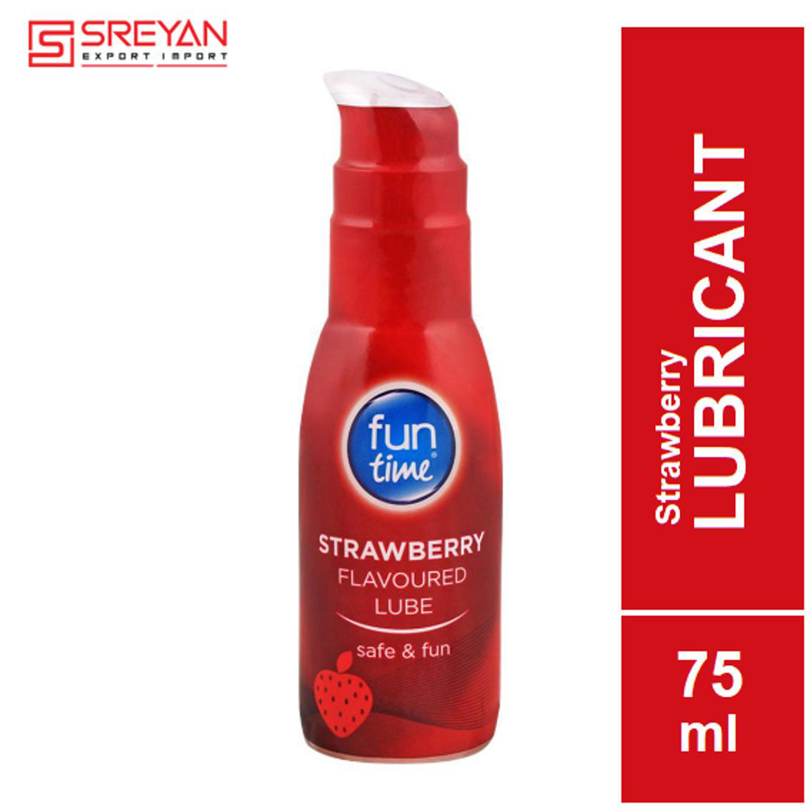 Funtime Strawberry Stimulating Water Based Lubricant Gel - 75ml (Made in UK)