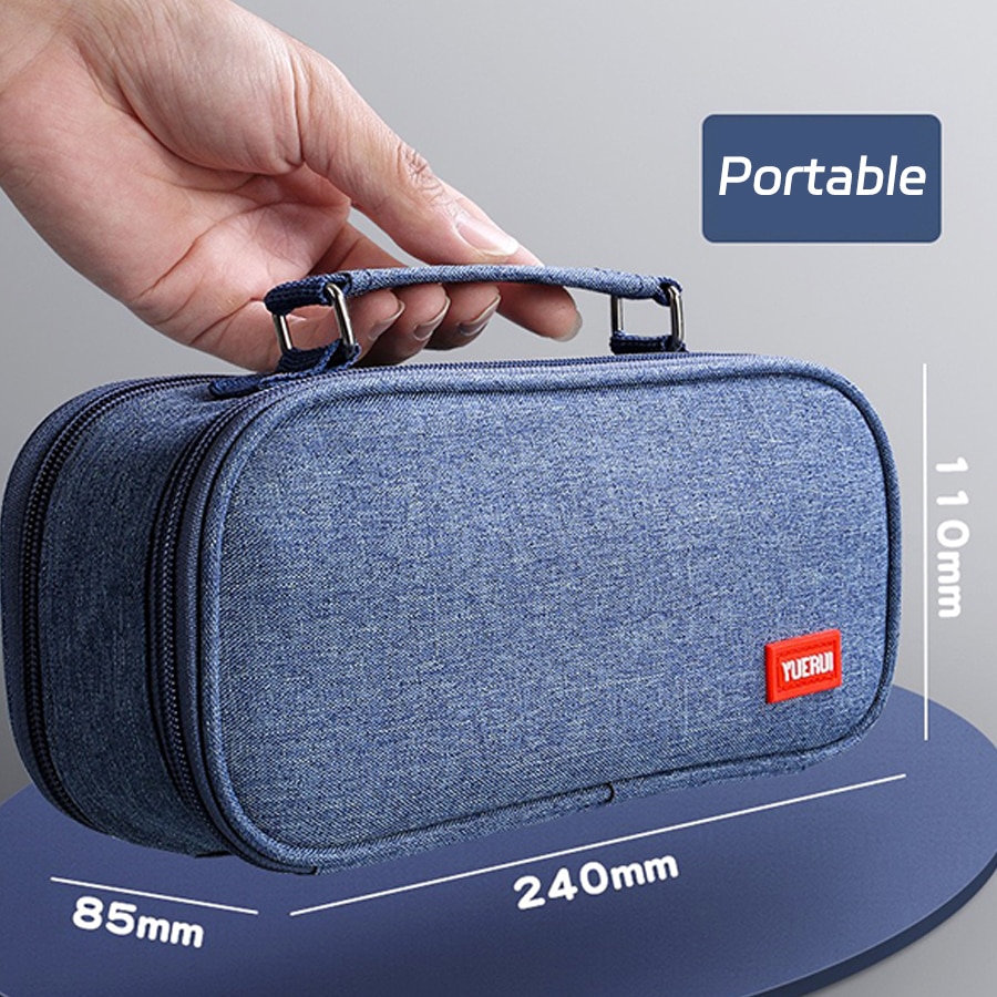 Portable Large Capacity Pencil Case Upper Pen Box Multifunctional Stationery Bag Boy Back to School Office Supplies Stationery. 