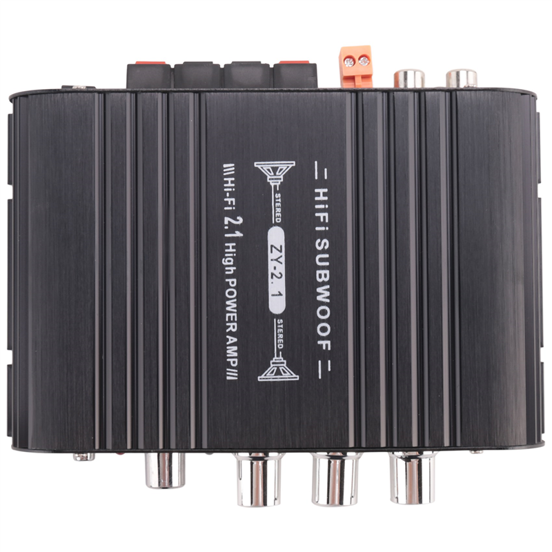ST-838 HIFI Amplifier 2.1 Channel Car MP3 Mini Amp AUX Input High and Low Bass Adjustment Super Bass 20Wx2+40W Amplifier Easy Install Easy to Use. 