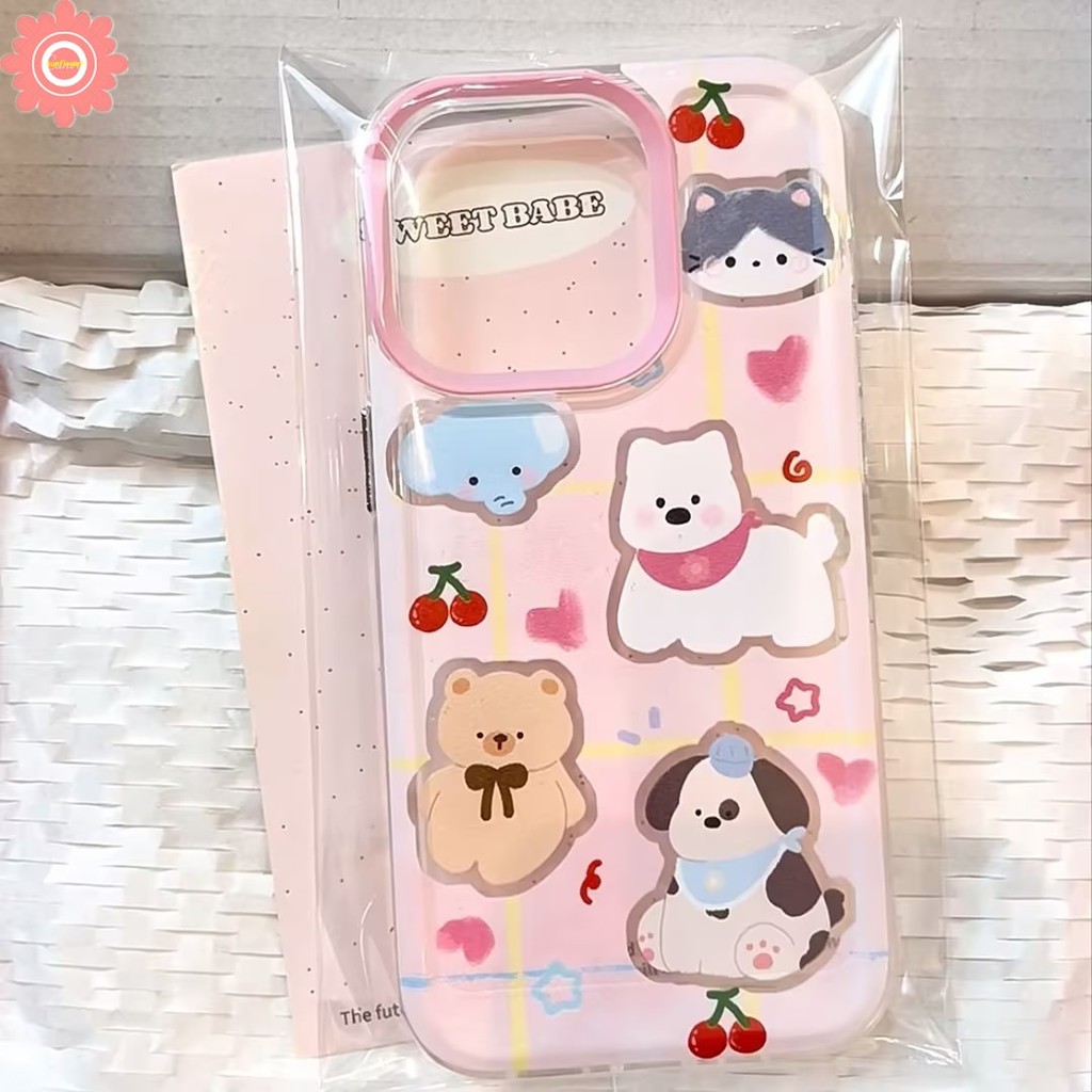 For Redmi 14C 9C 13C 12C A1 12 10C 9T 10 9A 9 A2 10A Note 13 10 10s 9 12 8 11 11s Pro Max Poco M3 X6 X5 Pro C61 Mi 11 Lite Lovely Cat Puppy Bear Cartoon Animal Transparent Case