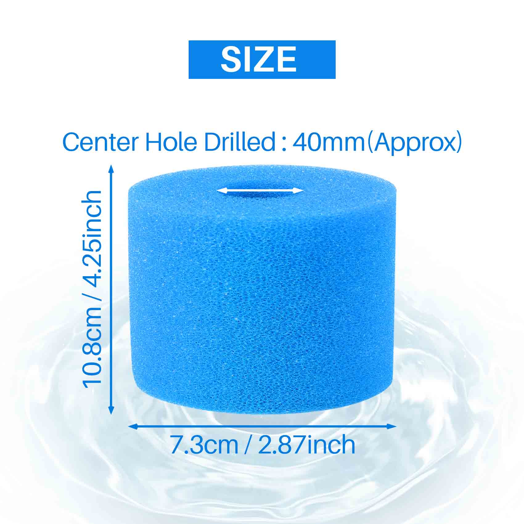 18Pcs for Intex Pure Spa Reusable Washable Foam Hot Tub Filter Cartridge S1 Type. 