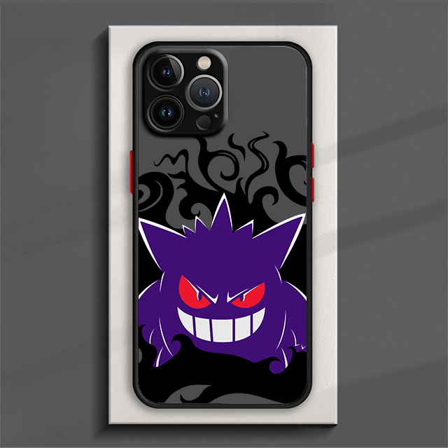 Pokemon Cool Gengar Phone Case For iPhone 15 14 13 12 11 Pro Max mini XS Max XR X 8 Plus SE Frosted Translucent Cover. 