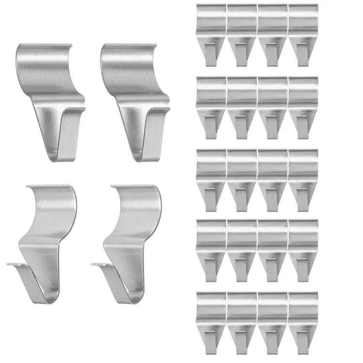 12 Pack Heavy Duty Stainless Steel No-Hole Needed Siding Clips for Hanging