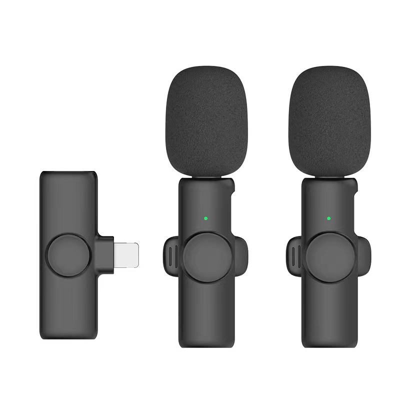 K8 Wireless Lavalier Microphone Upgraded Plug-Play Auto-Syncs Mic For Vlogs Interview. 