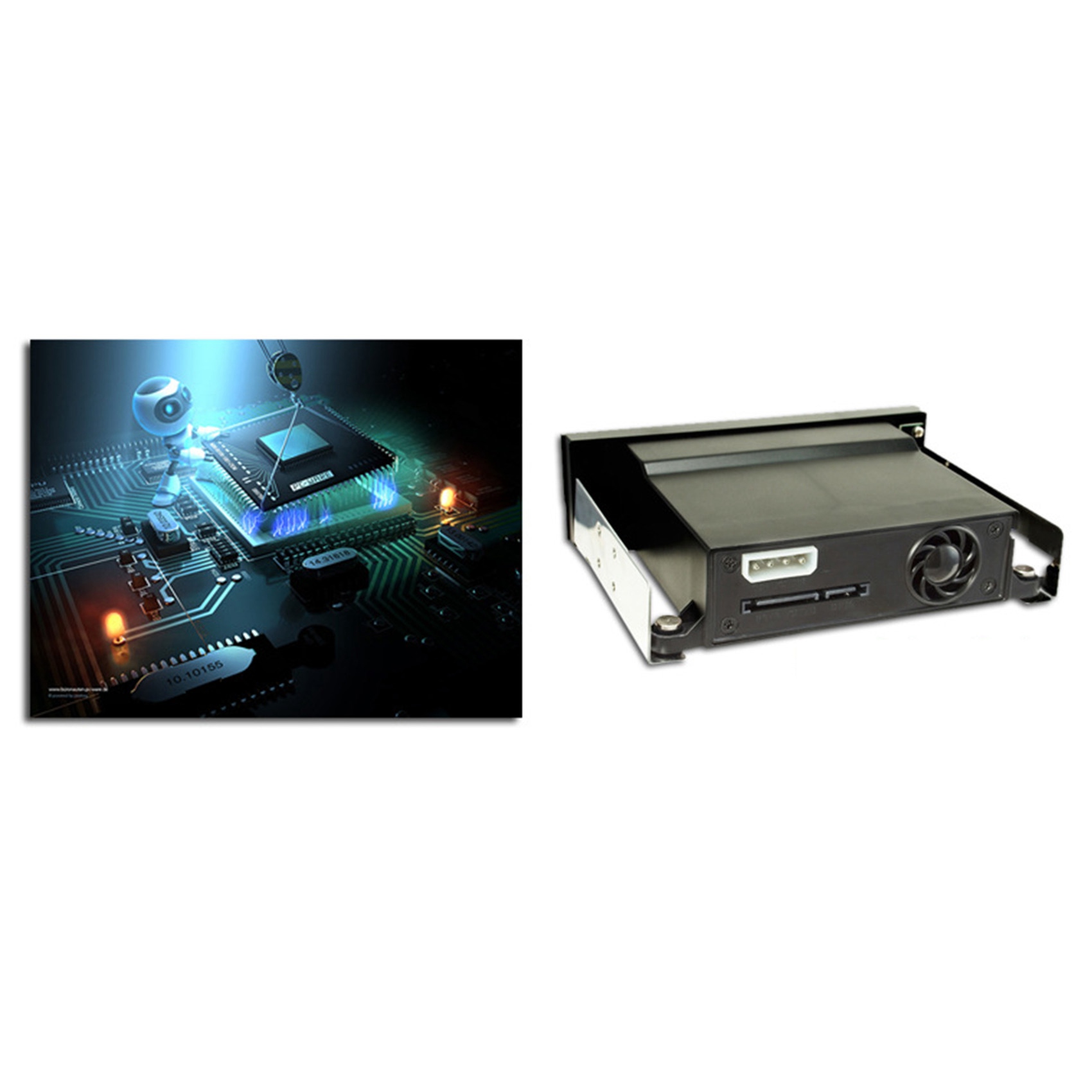 5.25 Inch Internal Tray-Less Bay SATA III Hard Drive Backplane Enclosure Hot Swap Mobile Rack for 2.5/3.5 inch HDD. 