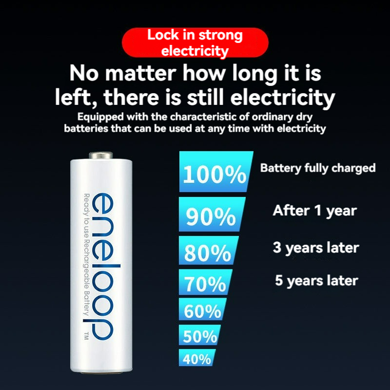 Panasonic Eneloop original AA AAA rechargeable battery 1.2v 1900mAh 800mAh pre-charged nimh suitable for flashlight camera toys. 