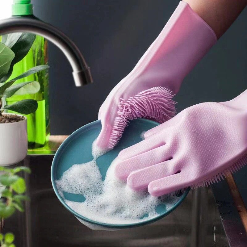 scrubbing gloves for cleaning