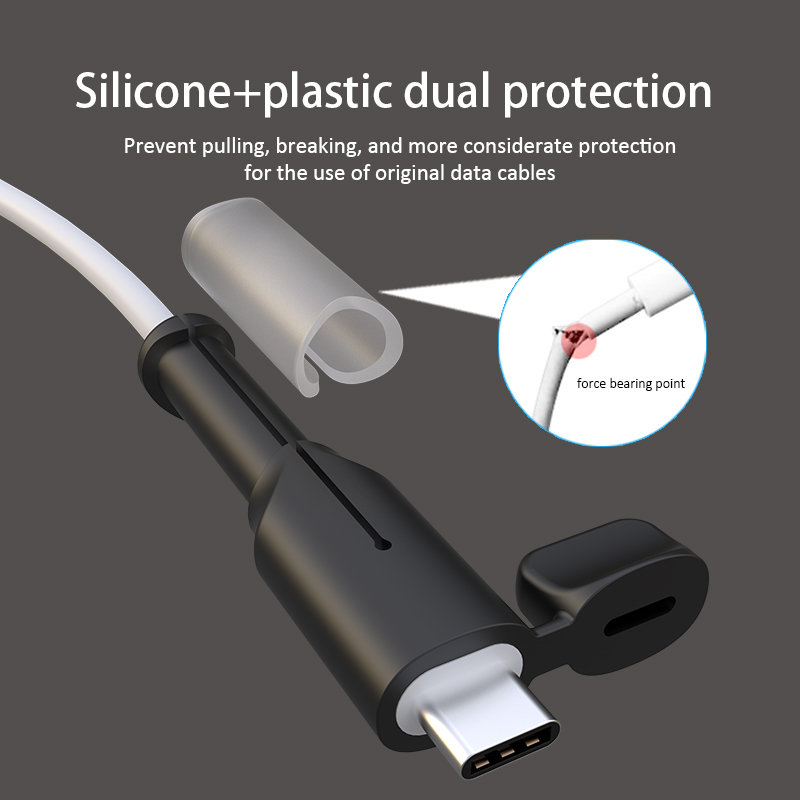 USB Type-C Soft Silicone Charger Protector/Cable Protector Data Line Cord Protector /Protective Case Cable Winder Cover For Android Charger Cable Protect CP20. 