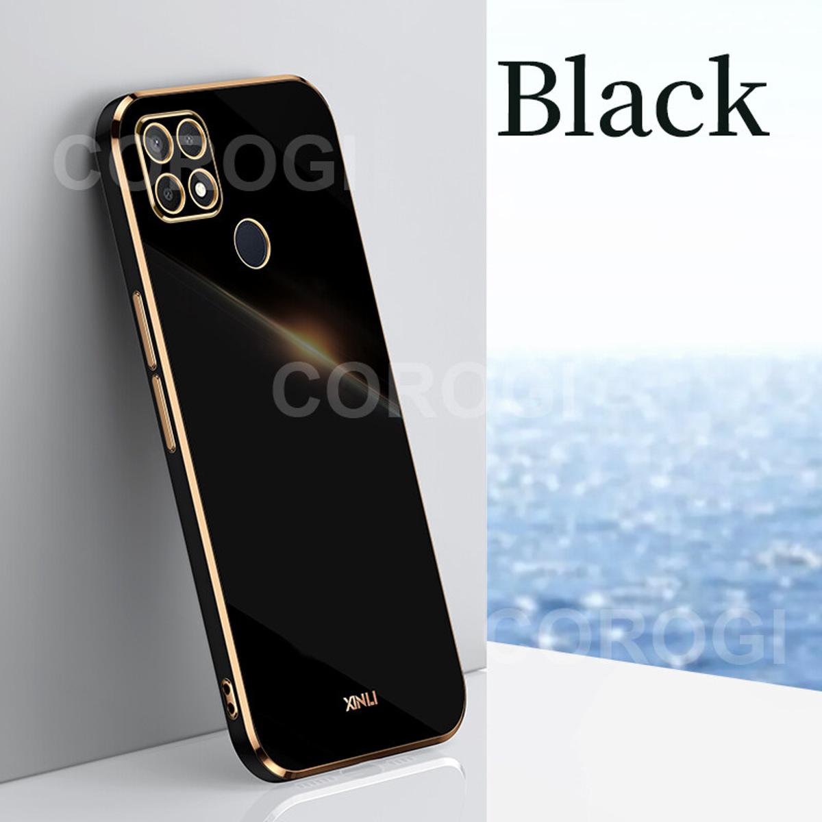 For Realme C25Y Back Cover Fashion Shiny Plating Square Bumper Camera Protection Case Soft Silicone Shockproof Protective Mobile Phone Cases. 