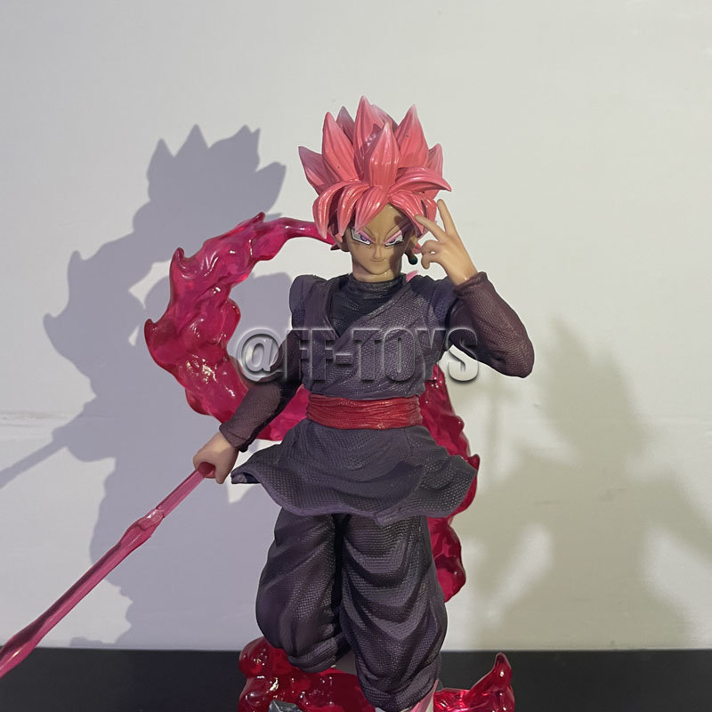 28CM Dragon Ball Z Zamasu Figure Black Goku PVC Action Figures GK Statue with Light Base Collection Model Toys for Children Gift. 